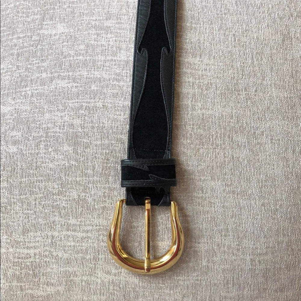 Western statement belt gold and black